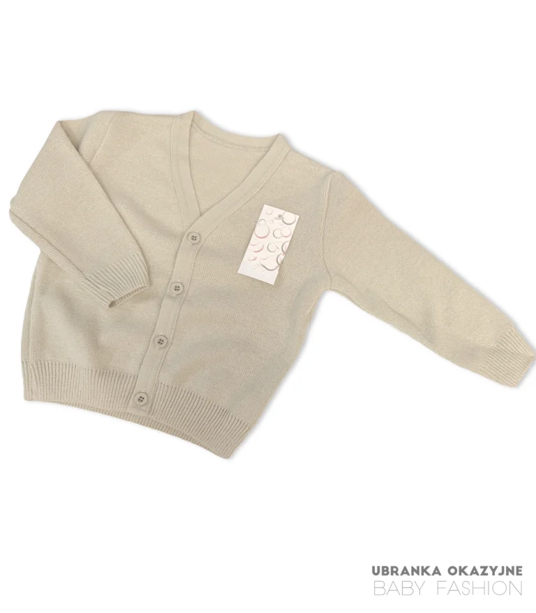 Beżowy sweterek dla chłopca