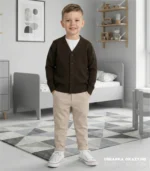 Sweterek czekoladowy dla chłopca