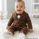 Czekoladowy garniturek dla dziecka